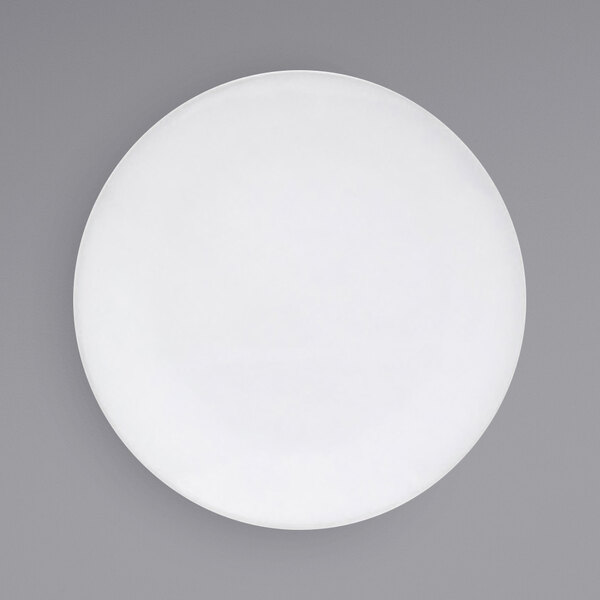 A white Front of the House porcelain plate on a white background.