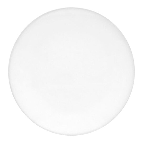 Front of the House Canvas 7" White Round Porcelain Flat Plate - 12/Case