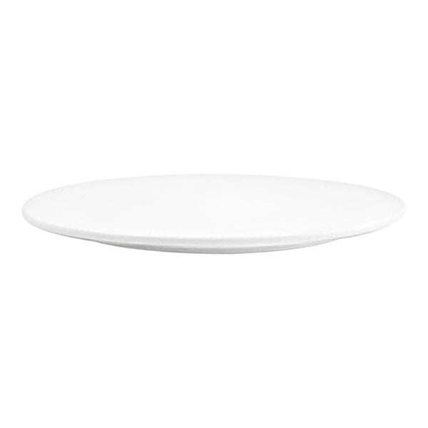 Front of the House Canvas 7" White Round Porcelain Flat Plate - 12/Case