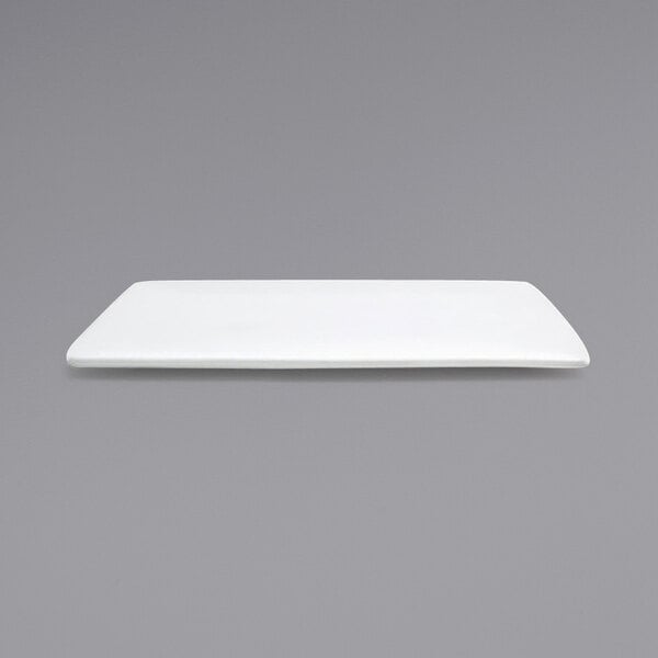 A white rectangular Front of the House Canvas square porcelain plate.