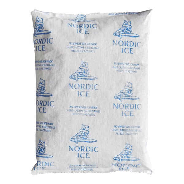 A Nordic NS24 24 oz. no sweat gel cold pack in a white and blue package.