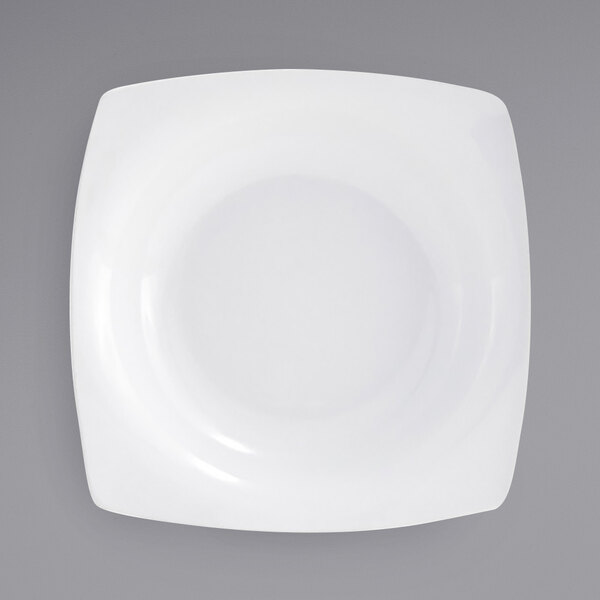 A white square porcelain bowl.