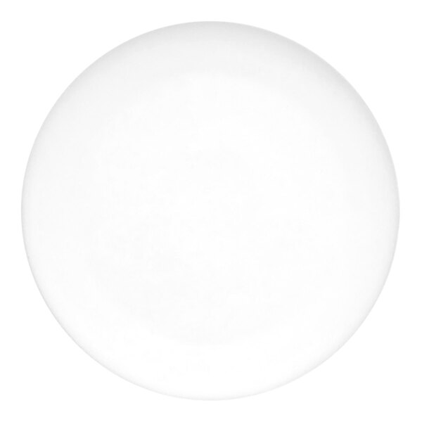 Front of the House Canvas 10" White Round Porcelain Flat Plate - 6/Case