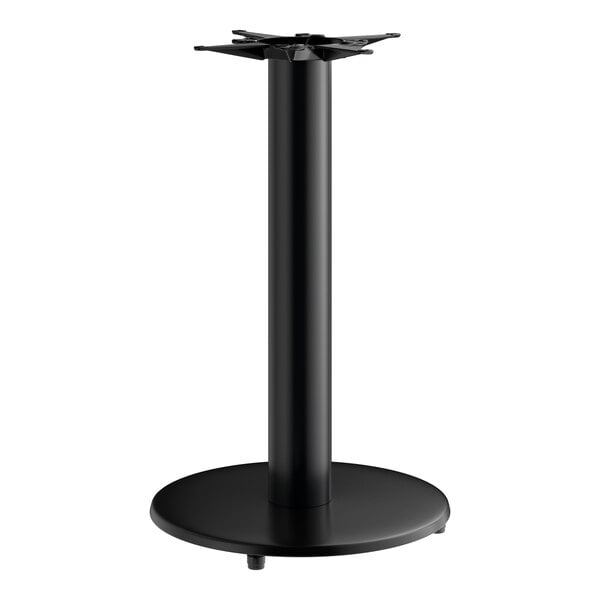 Lancaster Table & Seating Cast Iron 22" Counter Height Table Base with Self-Leveling Feet and 18" Black Metal Spider