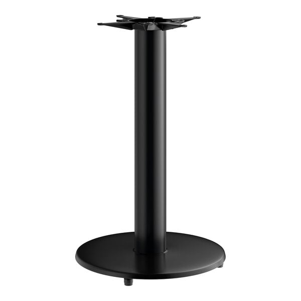 Lancaster Table & Seating Cast Iron 22" Counter Height Table Base with Self-Leveling Feet and 18" Black Metal Spider
