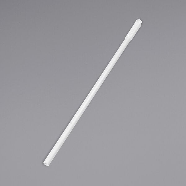 A white plastic stick with a white handle.