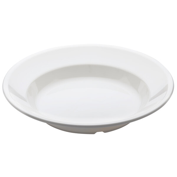 A white Cambro polycarbonate bowl.