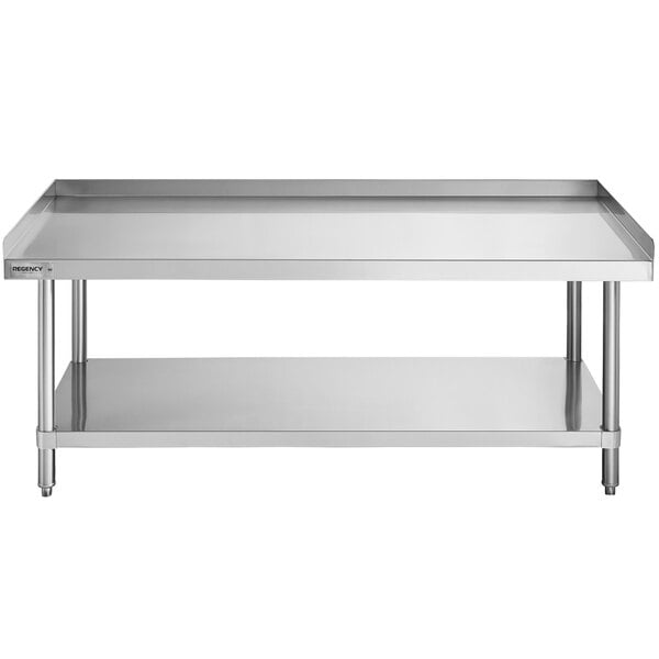 A Regency stainless steel equipment stand with undershelf.