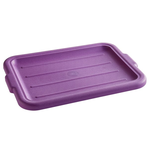 Vollrath 1522-C80 Traex® Color-Mate Purple Allergen-Free Recessed Bus Tub /  Food Storage Box Lid - 20