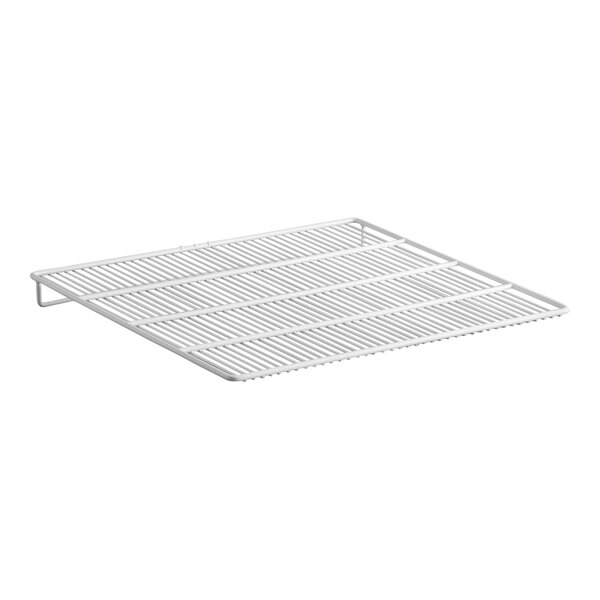 A white metal top shelf designed for Avantco DLC82 Series deli cases, measuring 24 1/2 inches by 20 1/2 inches.