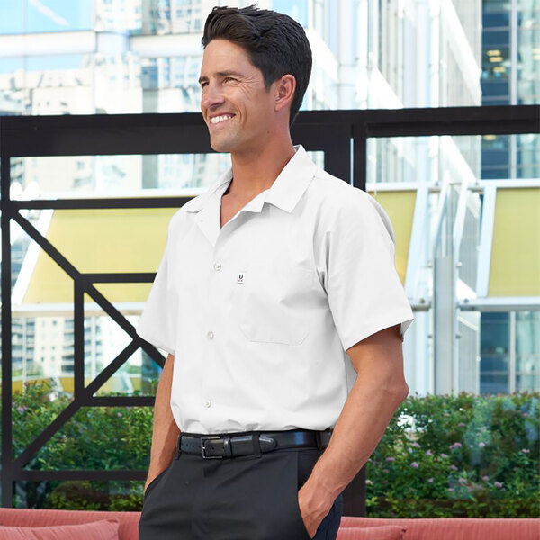 a man in a white shirt