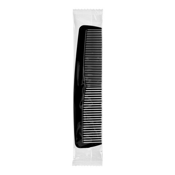 Novo Essentials 4 5/8" Black Comb - Individually Wrapped - 144/Pack
