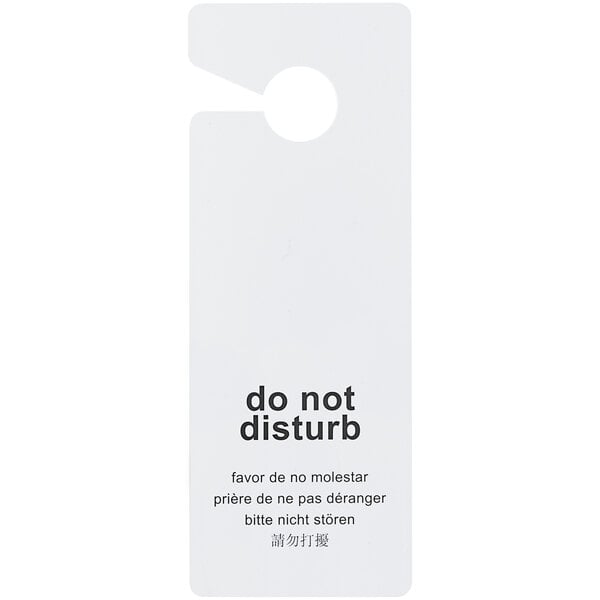Do Not Disturb Door Hanger Sign 2 Pack (Black and White, Double Sided)  Please Do Not