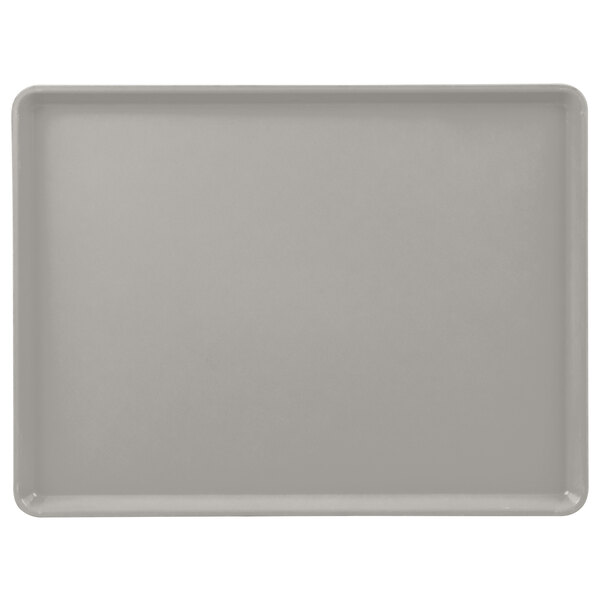A rectangular gray Cambro dietary tray.