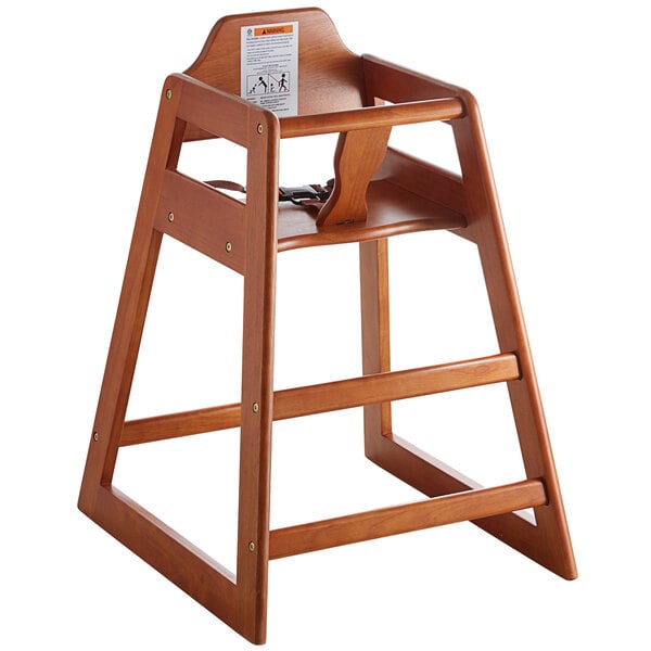 Assemble Restaurant Wood High Chair, Wooden Restaurant High Chair