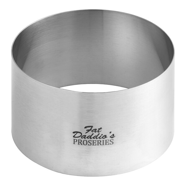 Fat Daddio's SSRD-5030 ProSeries 5" x 3" Stainless Steel Round Cake / Food Ring Mold