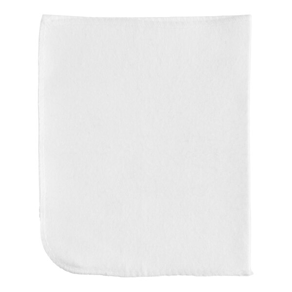 A white shoe mitt with a natural ribbon tie.