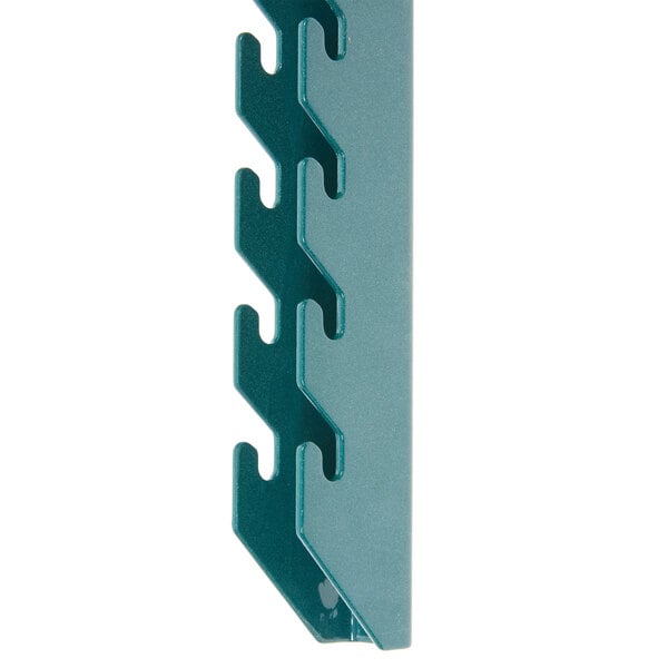 A green Metroseal plastic upright with four holes.