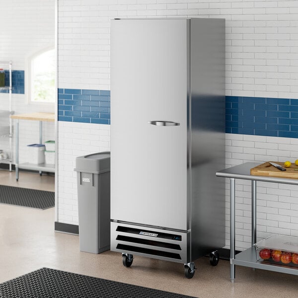 Beverage-Air RB12HC-1S-18 24" Vista Series One Section Solid Door Reach-In Refrigerator with Left-Hinged Door - 12 cu. ft.