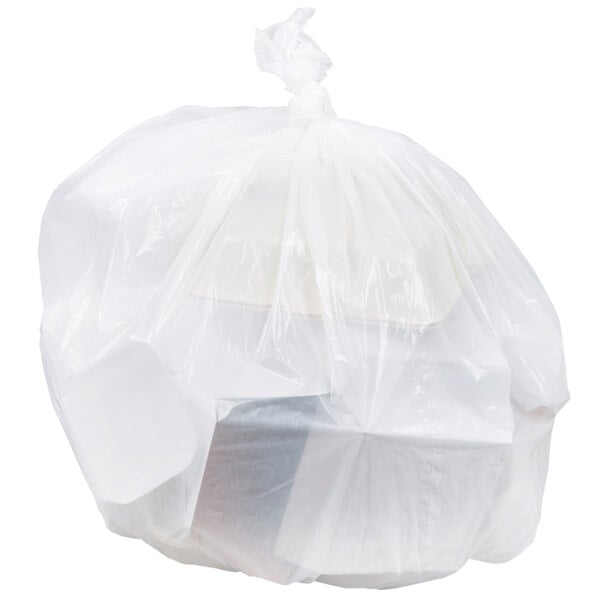 white garbage bag