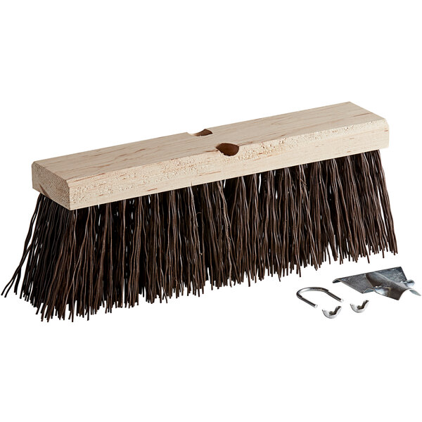 Carlisle 3621951601 FloPac 16" Hardwood Push Broom Head with Heavy