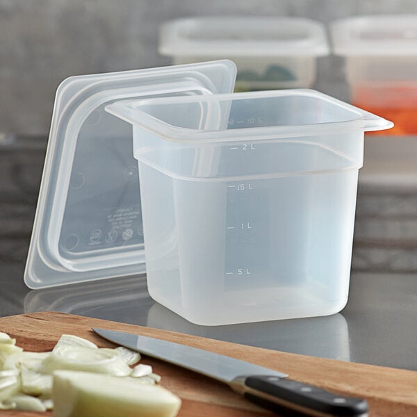 plastic containers with lids on each side