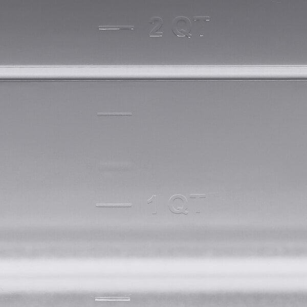 A clear Vigor polycarbonate food pan.