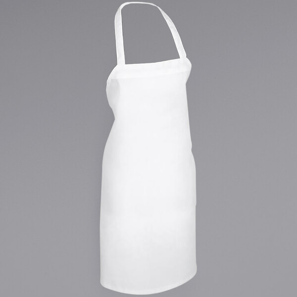 a white apron with a strap