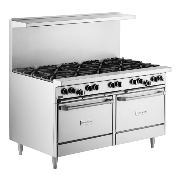 Garland G60-10RR Natural Gas 10 Burner 60" Range with Two Standard Ovens - 406,000 BTU