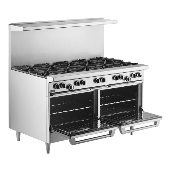 Garland G60-10RR Natural Gas 10 Burner 60" Range with Two Standard Ovens - 406,000 BTU