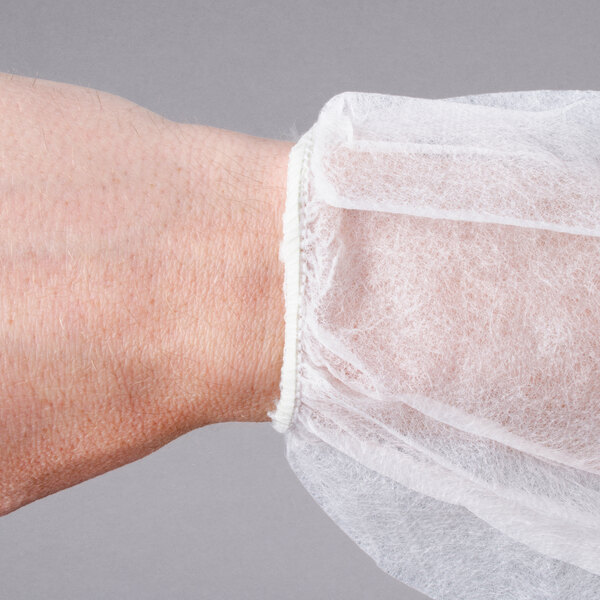 a close up of a white glove