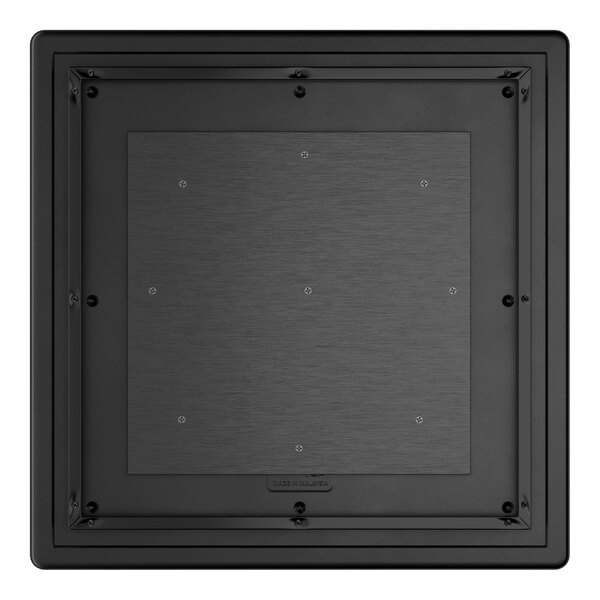 A square 36-inch table top with a smooth black Paladina finish.