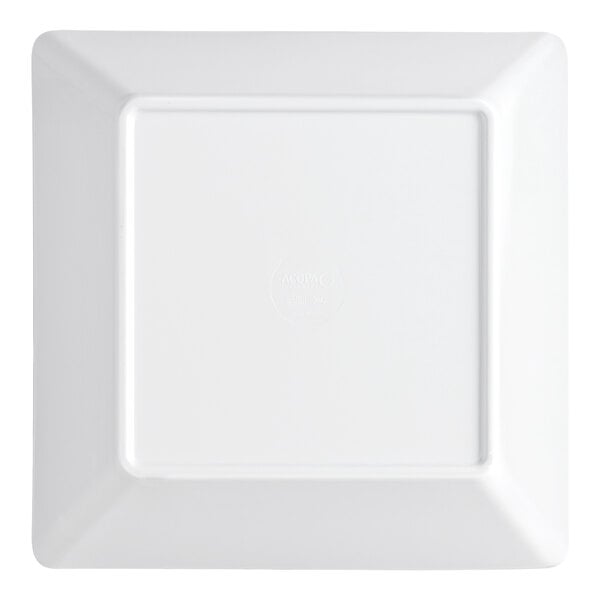 A large square white melamine bowl.