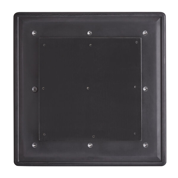 a black square with screws