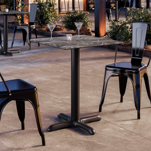 Lancaster Table & Seating Excalibur 24" x 24" Square Table Top with Smooth Paladina Finish