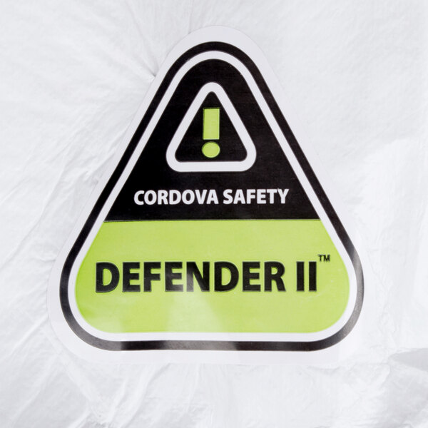 A white Cordova Microporous Coverall.