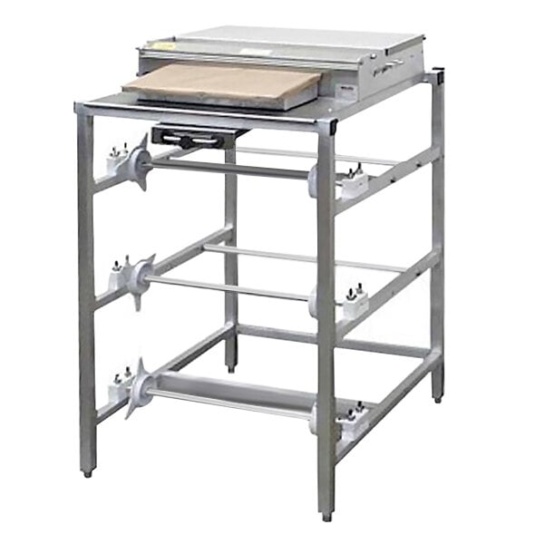 A Heat Seal 104A floor wrapping machine on a metal stand.