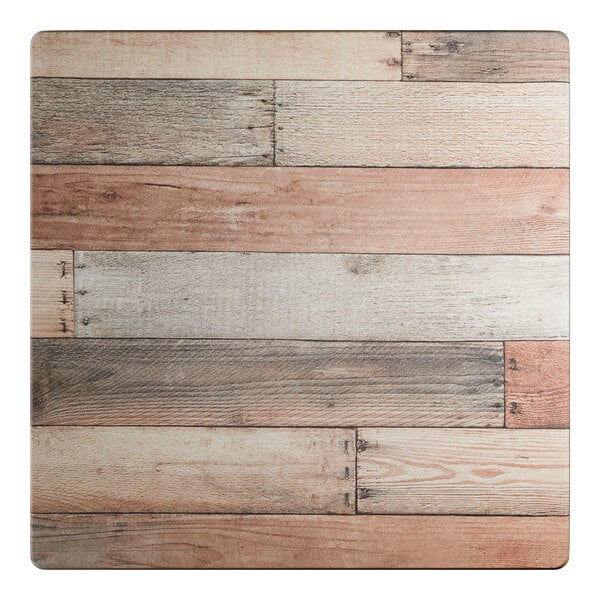 Lancaster Table & Seating Excalibur 36" x 36" Square Table Top with Textured Mixed Plank Finish