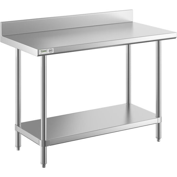 stainless steel splashback table