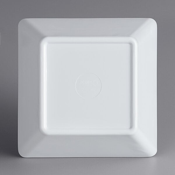 A white square Acopa Rittenhouse melamine bowl.