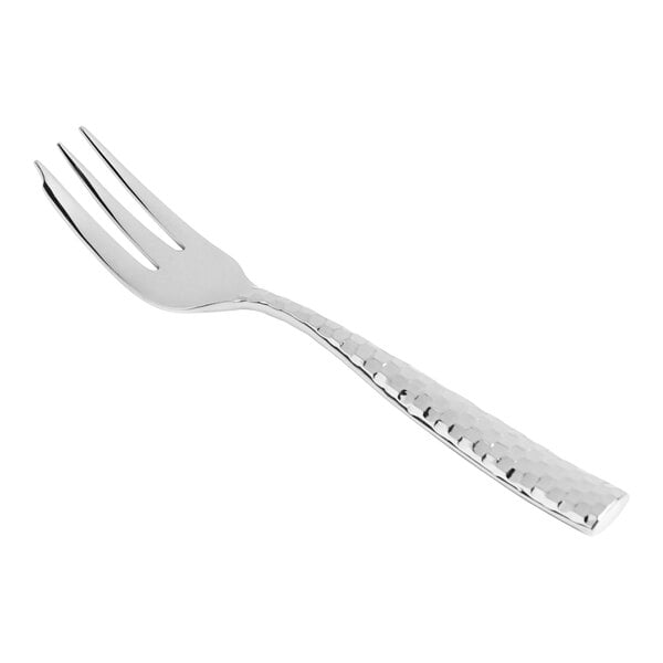 A Fortessa Lucca stainless steel fork with a silver handle.