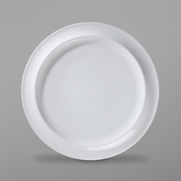 a close-up of a white plate