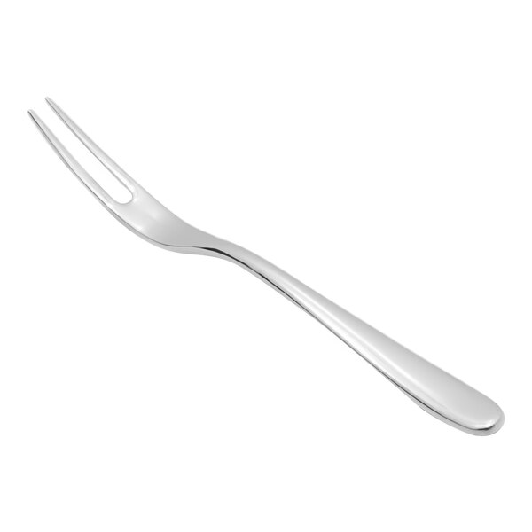 A Fortessa Grand City stainless steel snail fork with a silver handle.