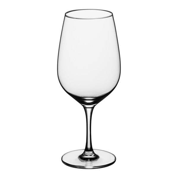 A clear Schott Zwiesel Bordeaux wine glass with a stem.