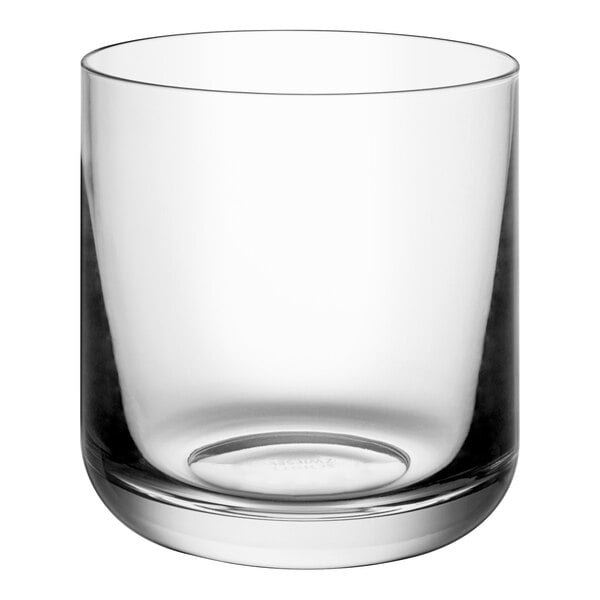 A clear Schott Zwiesel Convention Rocks glass.
