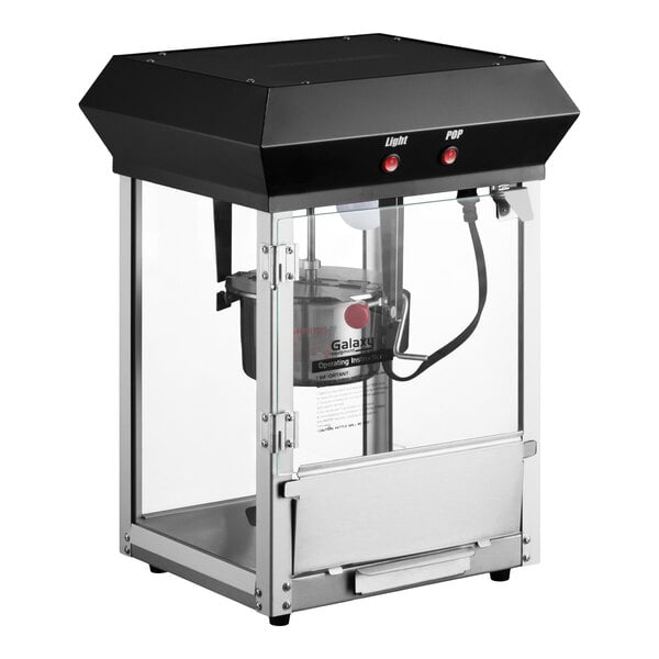 Galaxy NPO4001 4 oz. Black Popcorn Machine / Popper - 120V