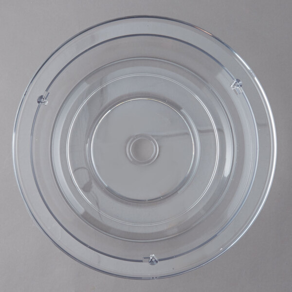 A clear polycarbonate plate cover with a hole in the top.