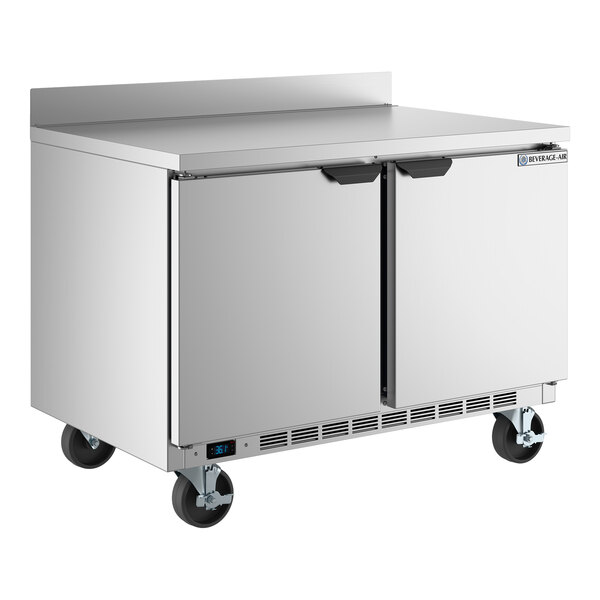 Beverage-Air WTRF48AHC-1-SA-B 48" Dual Temp Worktop Refrigerator / Freezer