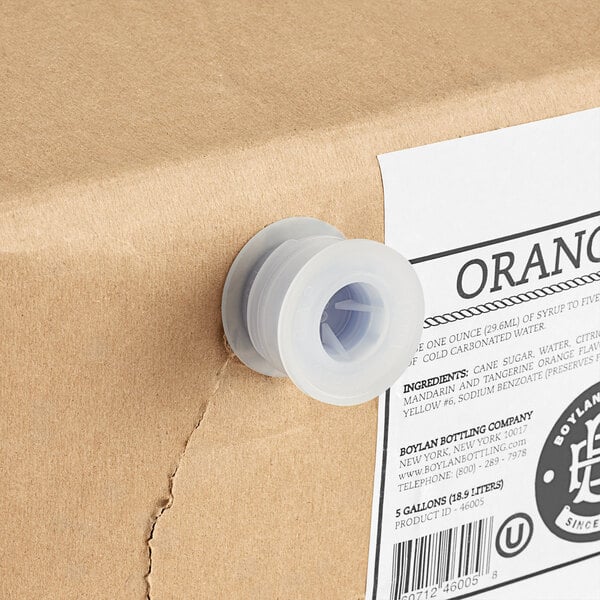 A Boylan Bottling Co. orange box with a white label.