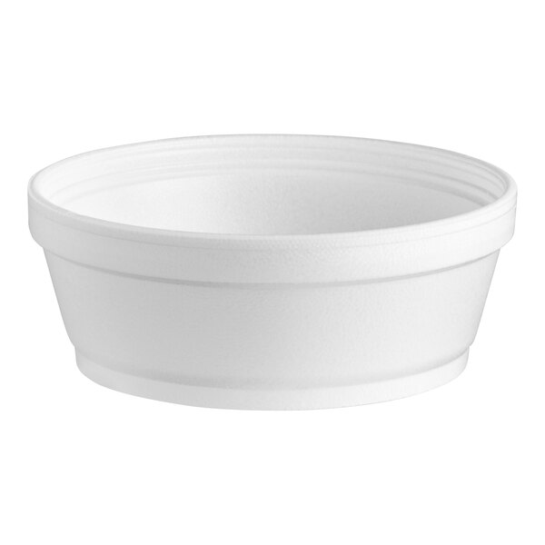 Dart 8SJ32 8 oz. Super Squat White Foam Food Container - 25/Pack